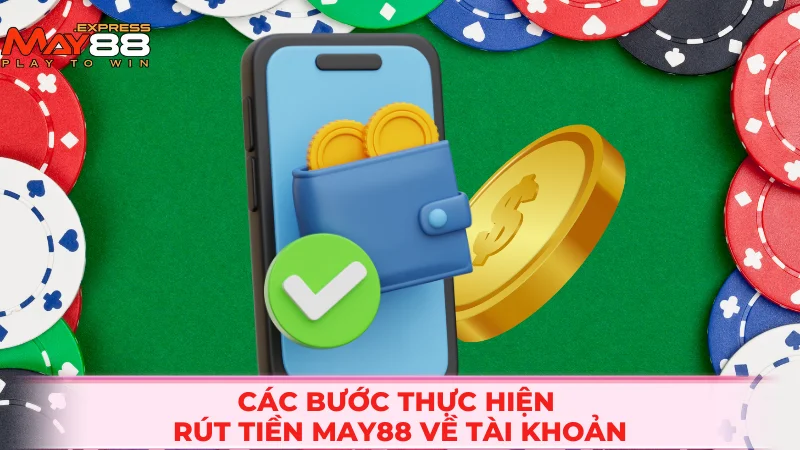 Các bước thực hiện rút tiền MAY88 về tài khoản
